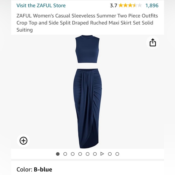 NWOT Size Large Zaful Sleeveless Two Piece Outfit - Picture 7 of 7